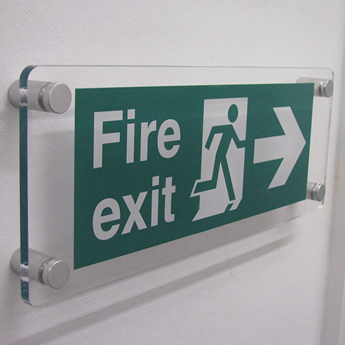 Wall Mounted Acrylic Exit Sign London
